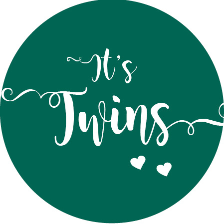 Geboorte sluitzegels | Tweeling | It's twins | donkergroen (emerald)