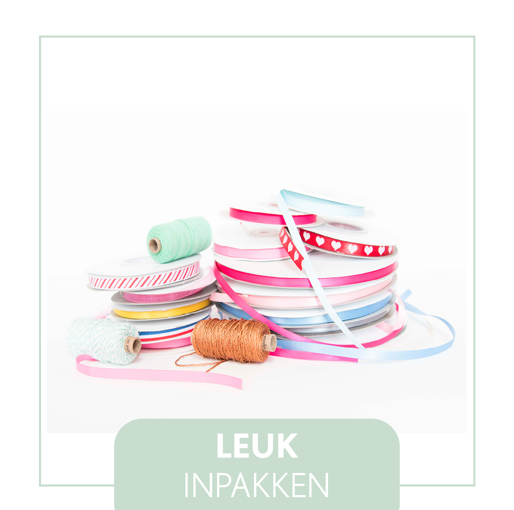Leuk inpakken, satijnlint, jenneptouw, bakkerstouw