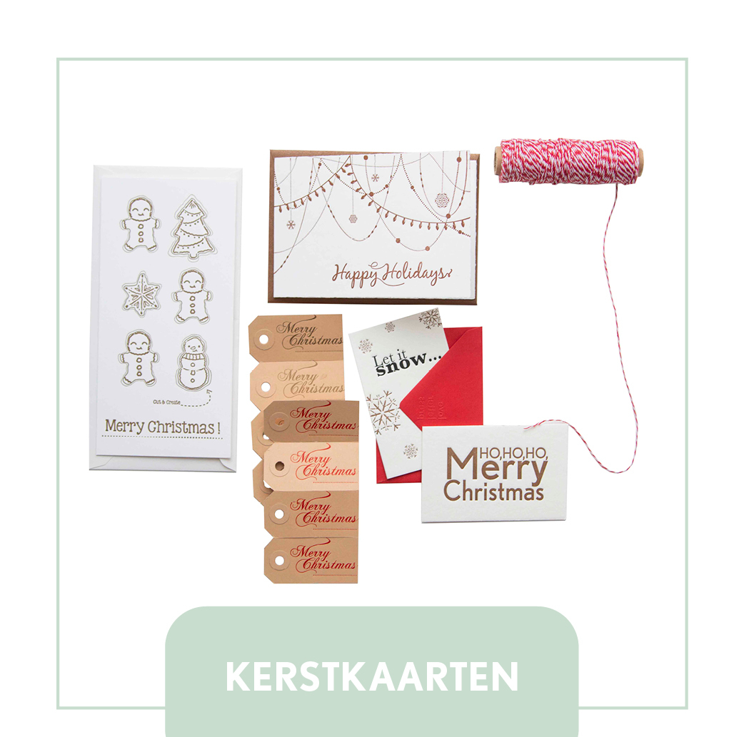 Bijzondere KERSTKAARTEN lettpress goedkoop,