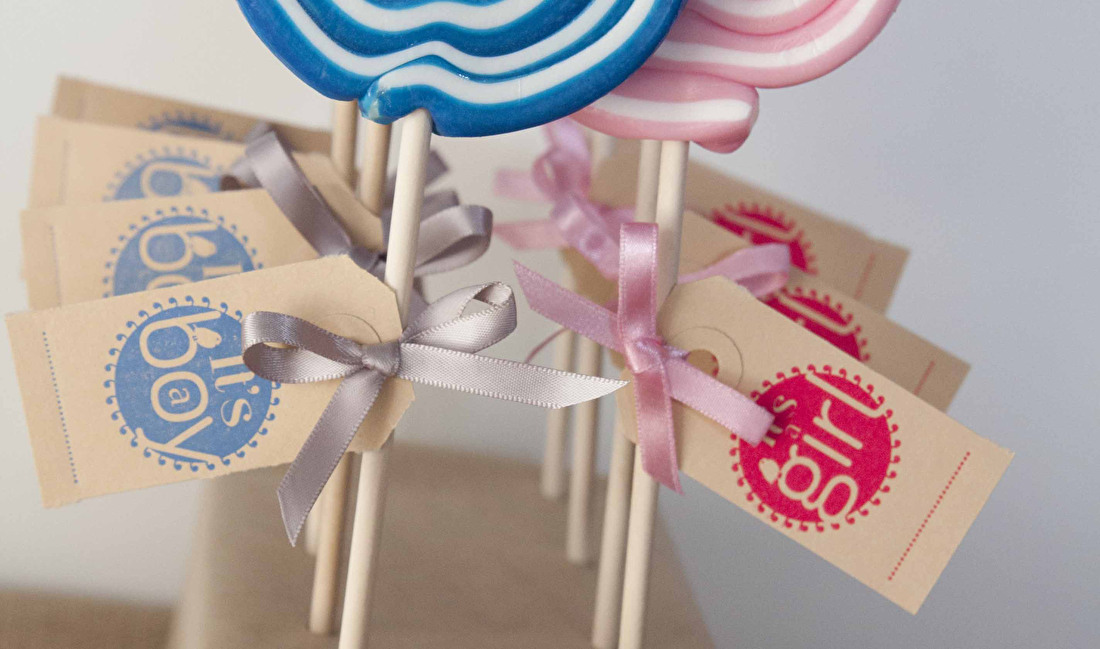 babyshower, kraamfeest kraft labels It's a boy, It's a girl