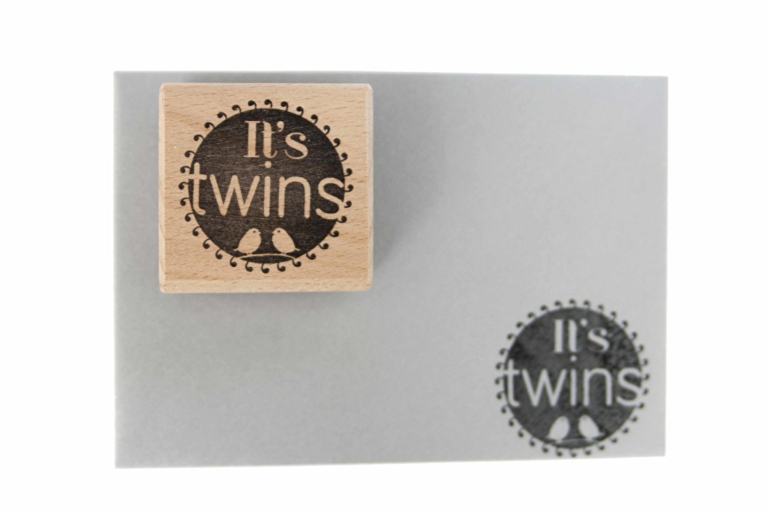 Tweeling stempel It's twins, geboortestempel goedkoop