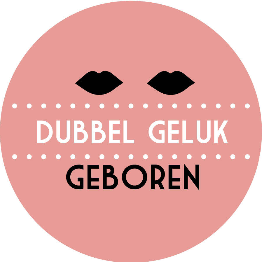 tweeling sluitstickers meiden dubbel geluk geboren, oud roze, goedkoop