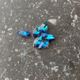 Navette Crystal Bermuda Blue 8x4mm