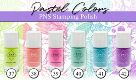 PNS Stamping Polish pastel Collection nr 37 t/m 42