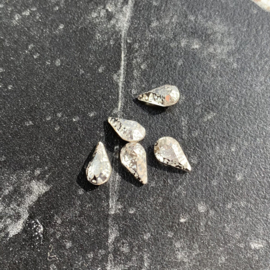Pearshape Crystal White Patina 8x5mm
