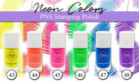 PNS Stamping Polish Neon Collection nr 43 t/m 48