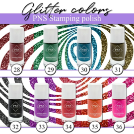 PNS Stamping Polish Glitter Collection nr 28 tm 36