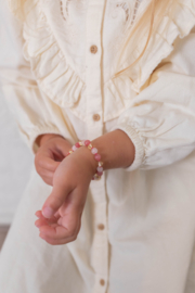 Barnsteen armband ||  Rozenkwarts En Zonnesteen