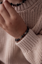 Barnsteen armbandje || Obsidian
