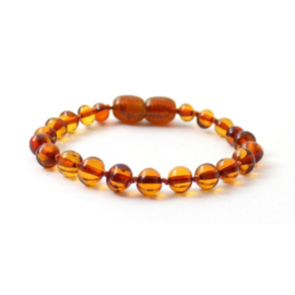 Barnsteen armbandje || Cognac