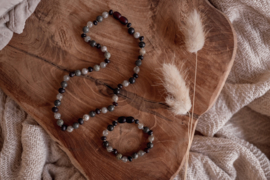 Barnsteen ketting || Obsidian