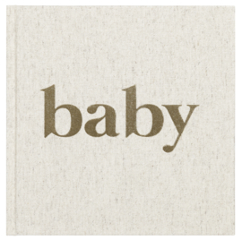 Babyboek || Linnen goudfolie