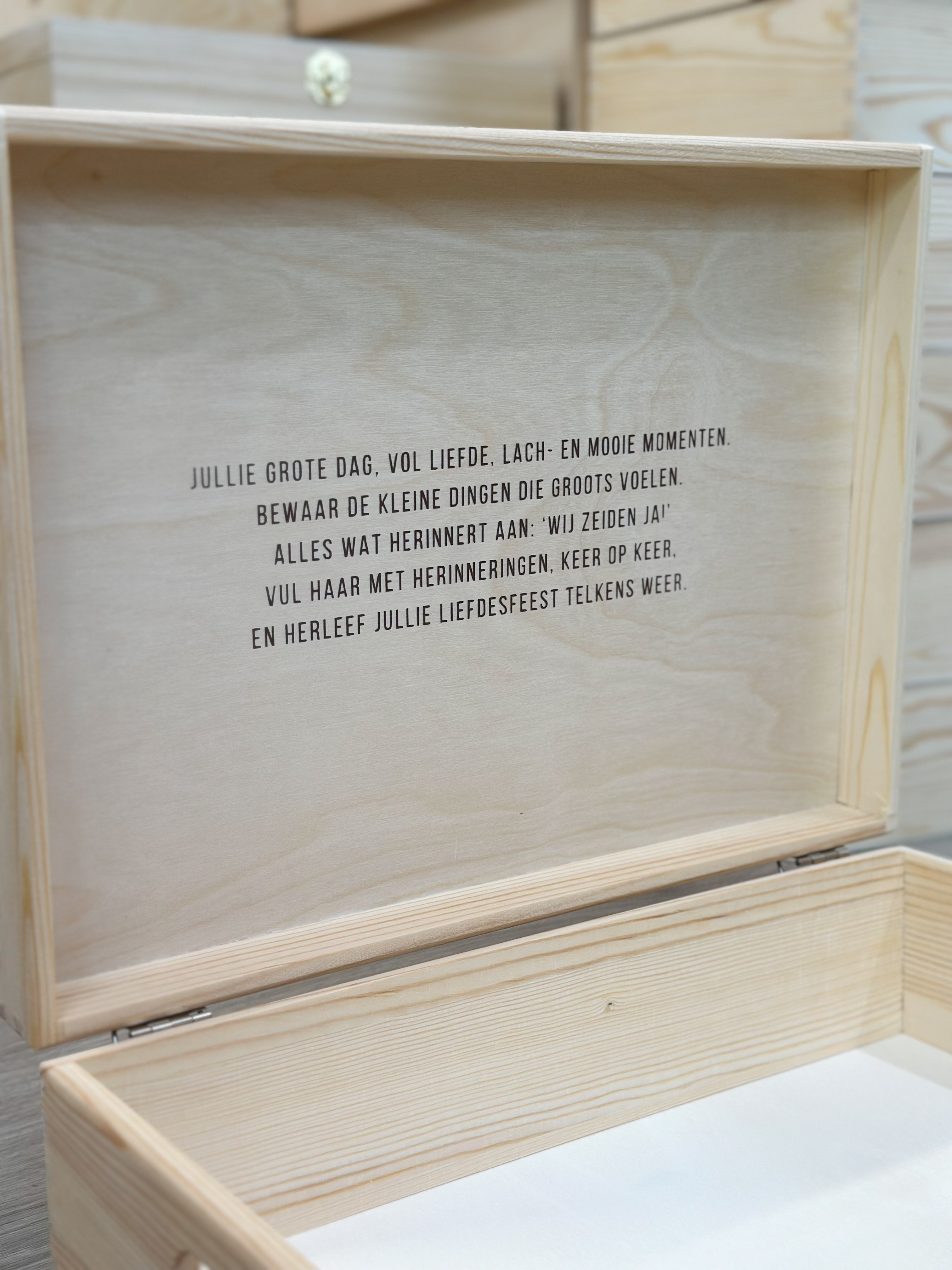 Bewaarboxen || Bruiloft design 4