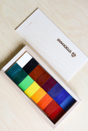 Stockmar || wasblokjes (16st) houten kistje