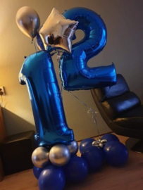 cijfer12 decoratie blauw