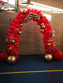 Boog rood goud glitter