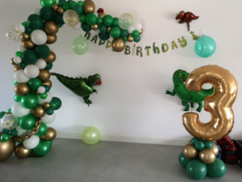 organic dino met cijfer decoratie