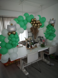 boog groen/wit folie poezen