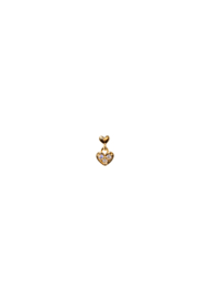 Golden mini heart stud