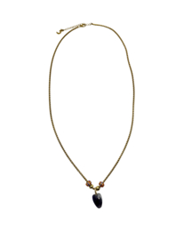 Golden amethyst heart