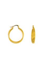 Golden double twisted hoops