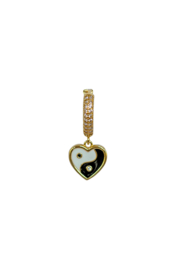 Golden black white heart