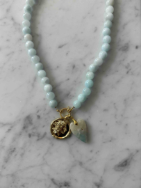 Kralenketting - Mint jade (grotere kraal)