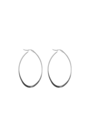 Silver oval hoops