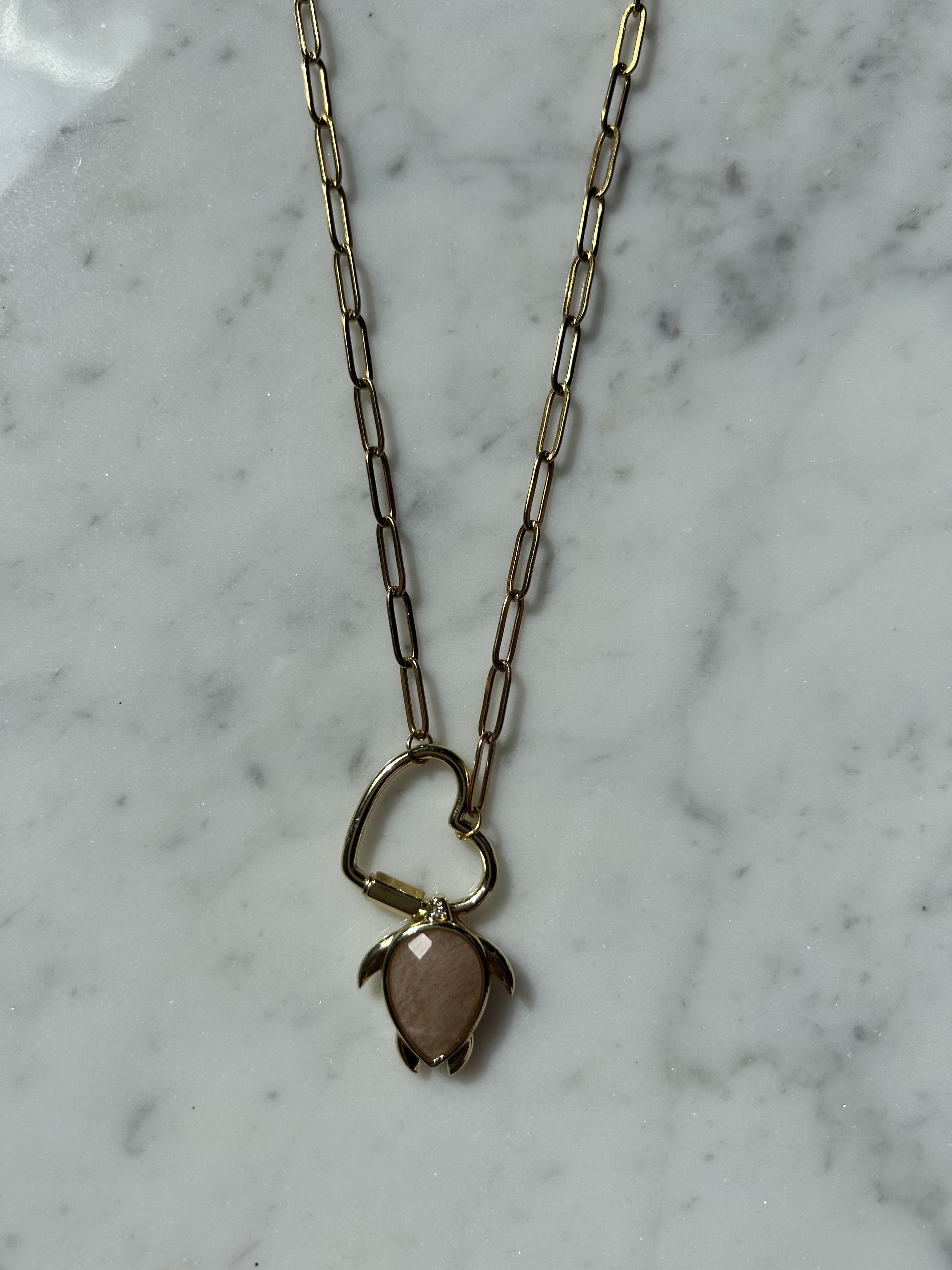 Golden labradorite turtle