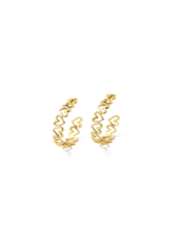 Golden heart big stud hoops