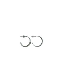 Silver thick hoops