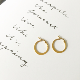 Golden statement hoops