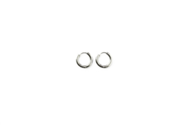 Silver basic hoops (10mm)