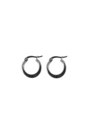 Silver little statement hoops