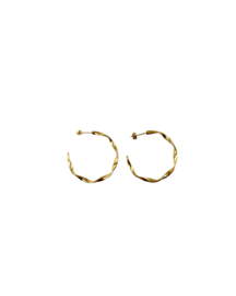 Golden twisted rope hoops