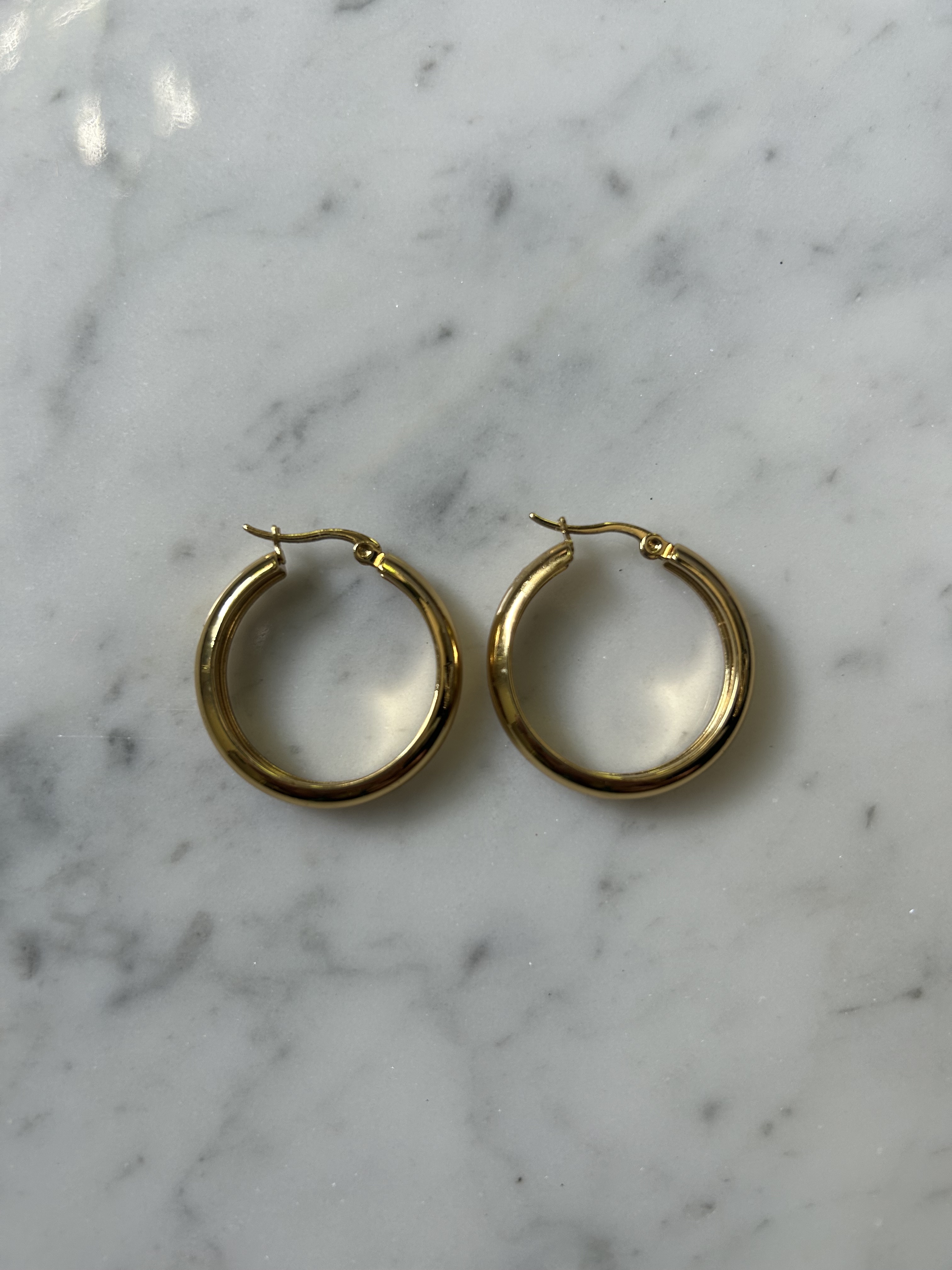 Golden classic hoops
