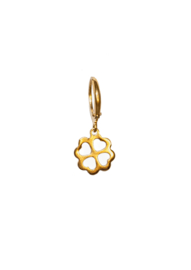 Golden clover earring