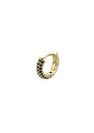 Golden black stones ring