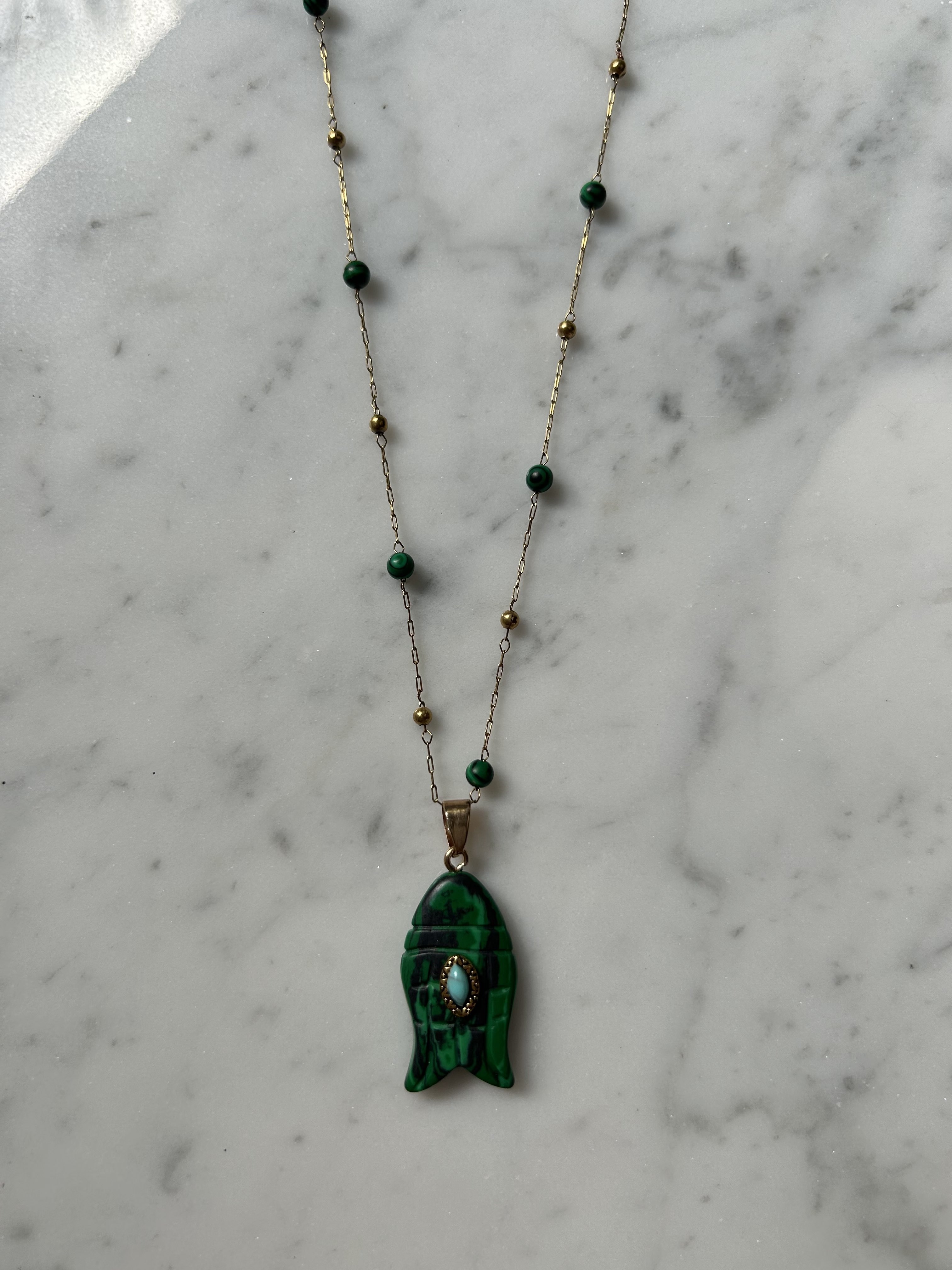 Golden malachite lucky fish