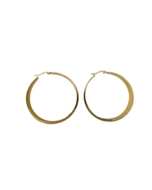 Golden flat hoops