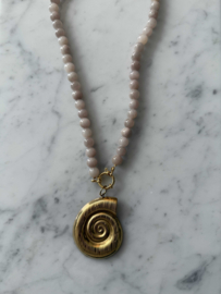 Kralenketting - Beige jade