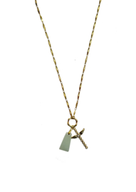 Power of stones - Amazonite stone & cross