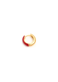 Golden red earring