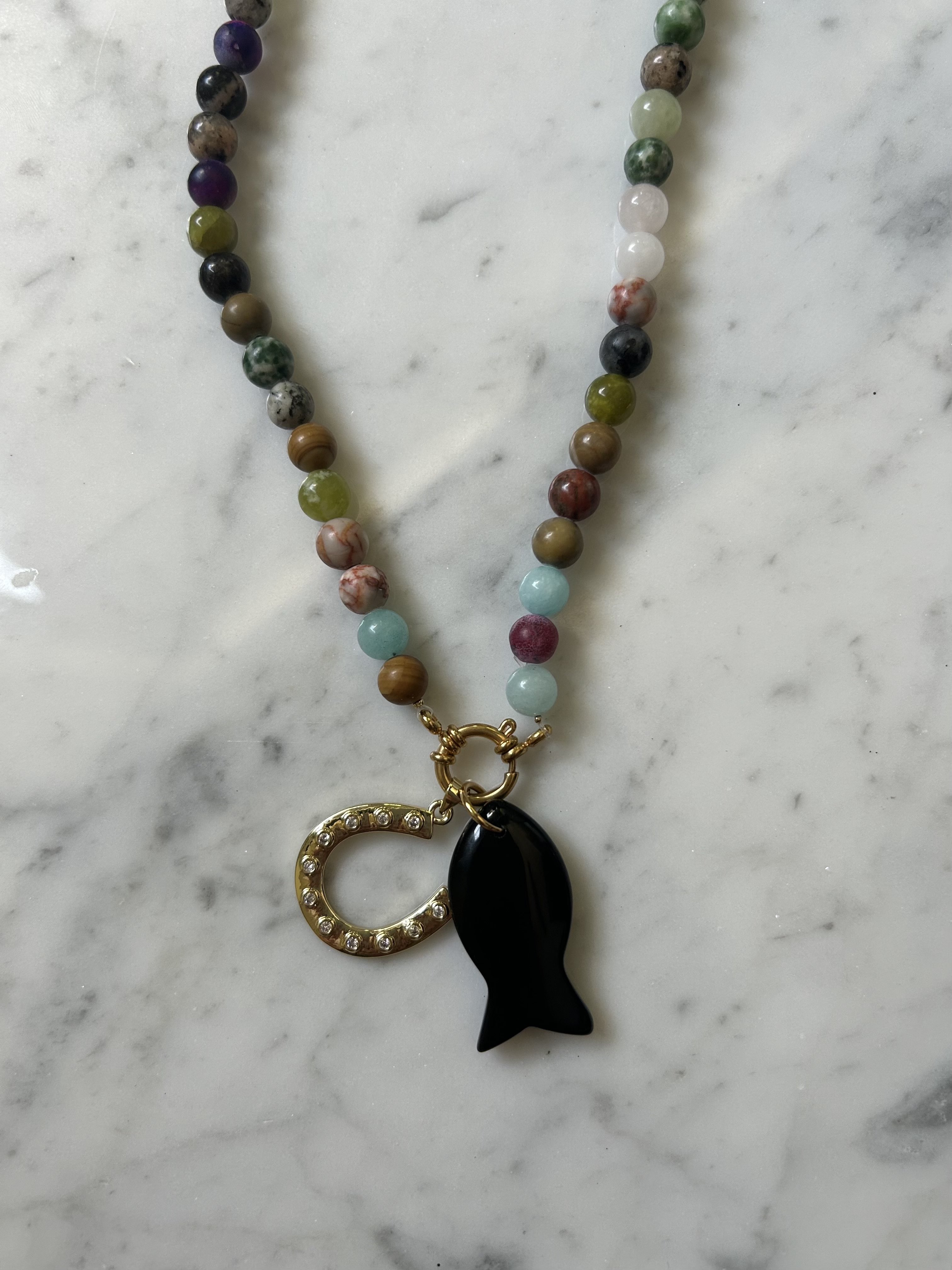 Kralenketting - Gemixt jade