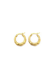 Golden flower shape hoops