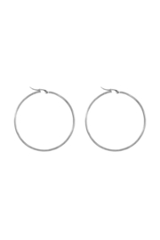 Silver basic hoops (40mm)