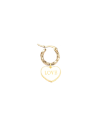 Golden white love heart