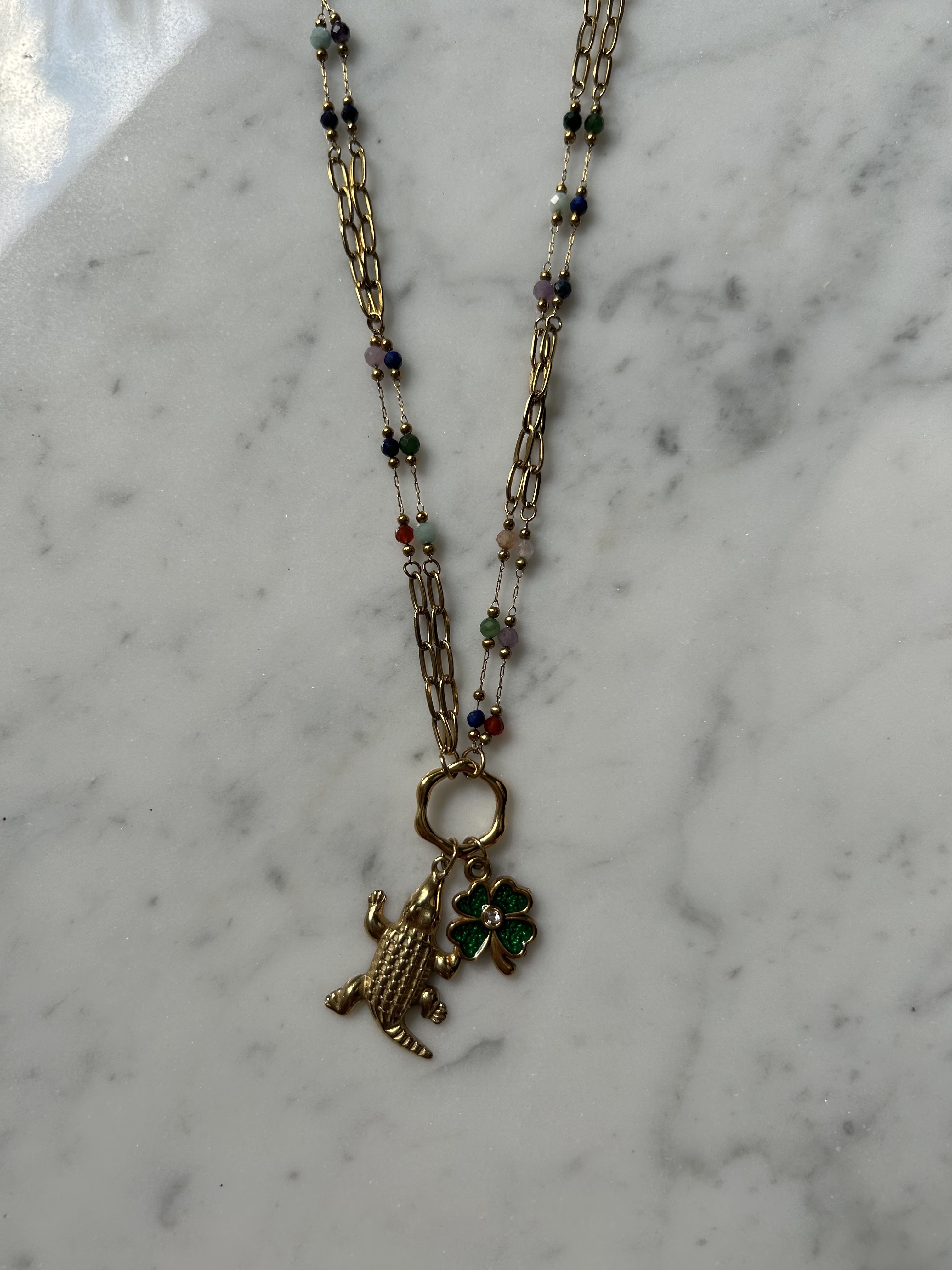 Golden good luck crocodile