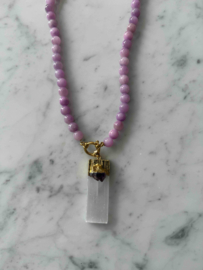 Kralenketting - Lila jade