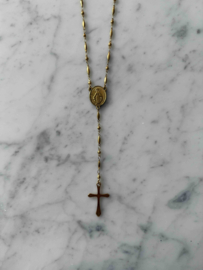 Golden rosary cross